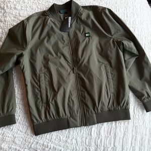 Rare Rabbit Olive Bomber Jacket XL NWT HackerRank Tech Corp Full Zip